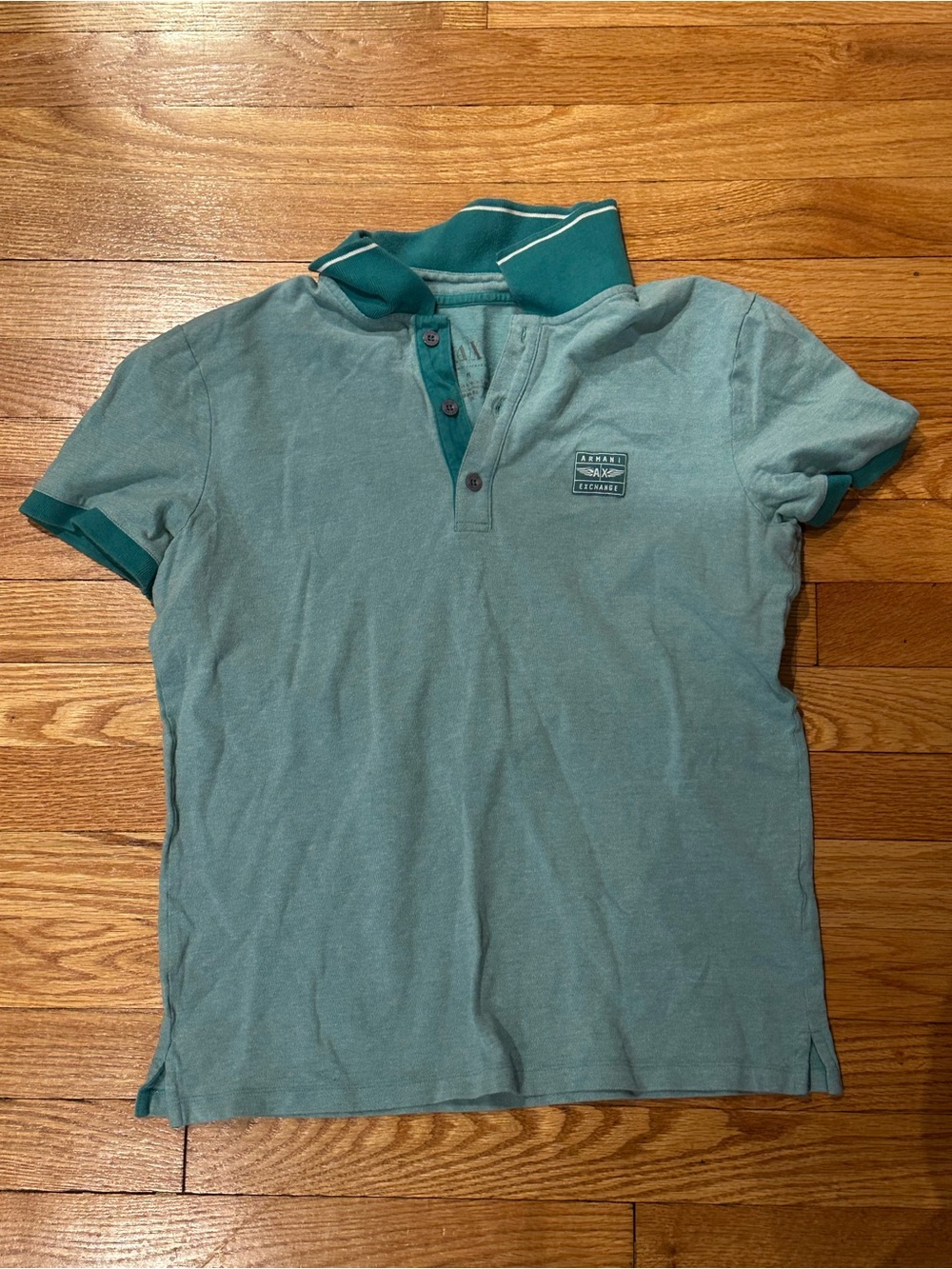 Teal Armani exchange polo- men’s